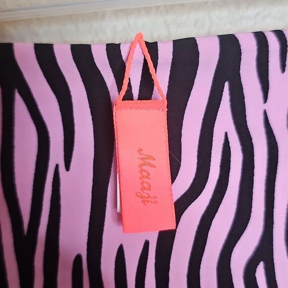 Maaji Pink Zebra Print Bikini Set Reversible Medium Girls - Picture 7 of 8